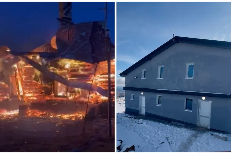 Cabana Stației Meteorologice Vlădeasa din Cluj, grav afectată de un incendiu în vară, a fost reconstruită în timp record FOTO