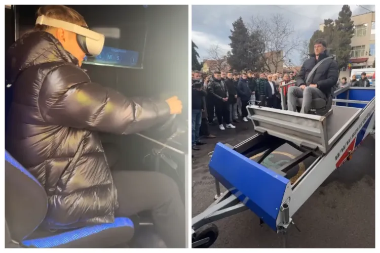VIDEO. Elevii clujeni au testat pe simulatoare impactul în accident, drogat sau băut: „Nu ești cool dacă apeși primul accelerația, ci dacă ajungi acasă!
