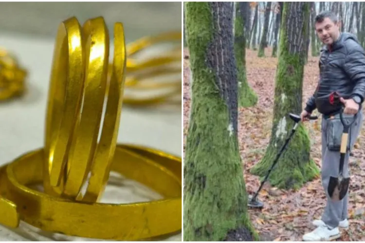 Descoperire arheologică spectaculoasă. Patru brățări tracice de aur, vechi de 3.300 de ani, găsite întâmplător lângă un copac: „Mândru de tine!”