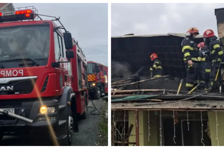 Incendiul de la o casă din Cluj a fost lichidat de către pompieri. De la ce au pornit flăcările 