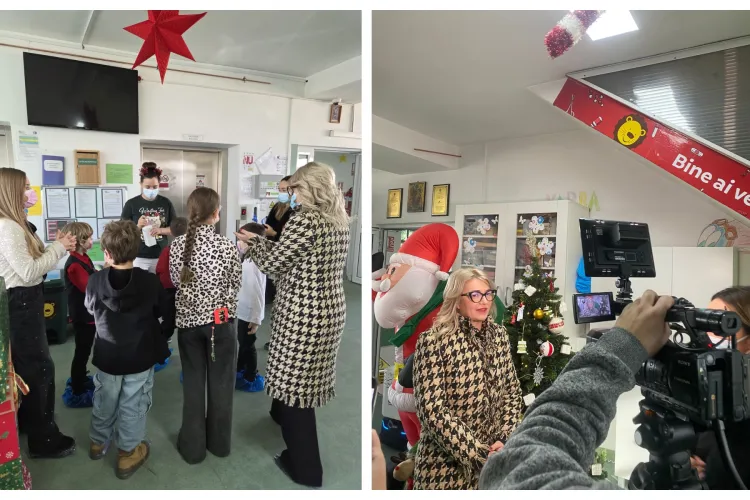 Gest de suflet la Institutul Oncologic din Cluj-Napoca! Zâmbete și cadouri pentru micii pacienți: „Sprijinul vostru înseamnă speranță”