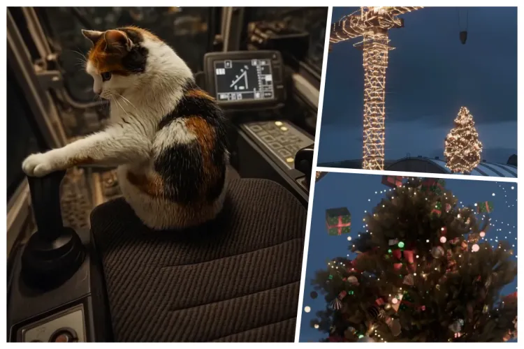 VIDEO. Primul șef de șantier pisică a fost „angajat” la Cluj: Misiunea „imposibilă” a pisicuței Cătălina a fost să aducă bradul de Crăciun la ...Rivus 