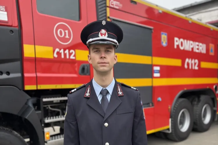 A lăsat IT-ul pentru sirenele de urgență! Povestea noului pompier care întărește ISU Cluj, șef de promoție la Boldești