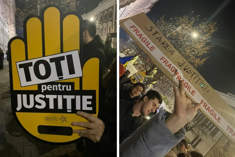 Clujenii nu se lasă intimidați! Oameni în stradă pentru justiție corectă și eliminarea prescripției pentru faptele de corupție