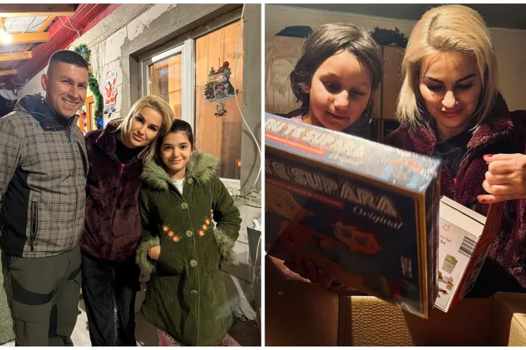 Lecție de umanitate lângă Cluj! 40 de copii au așteptat darurile cu sufletul la geam. Rocsana Contraș: „Unii au ieșit desculți în prag”