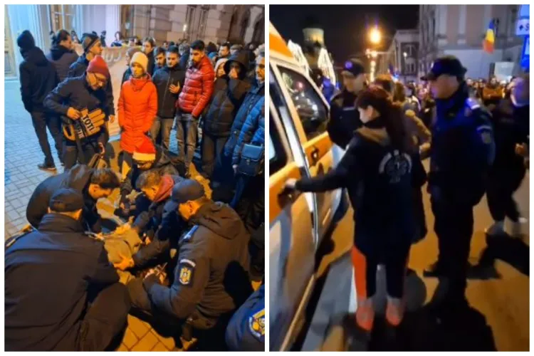VIDEO Unei femei i s-a făcut rău în timpul protestului de la Cluj pentru independența justiției