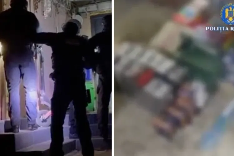 VIDEO. Pericol iminent în Cluj înainte de Crăciun! Sute de kg de petarde ilegale, ridicate de polițiști în două percheziții spectaculoase