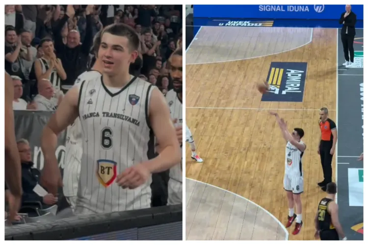 VIDEO. La doar 16 ani, baschetbalistul Darius Miron a fost revelația meciului U-BT- Split: 12 puncte, 4 intercepții, o recuperare. Un meci de ligă mare!