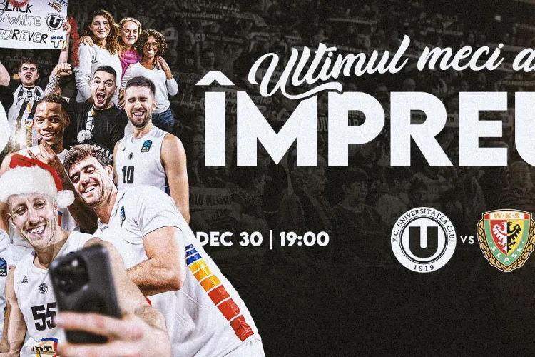 Spectacol garantat în BT Arena! U-BT Cluj încheie 2025 în forță, contra celor de la Slask Wroclaw