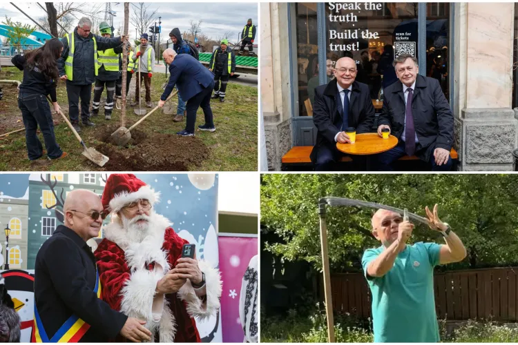 FOTO. Calendarul anului 2025 cu Emil Boc. Imaginile care vor rămâne mereu pe internet, chiar și peste 100 de ani. Primarul a fost extrem de ocupat