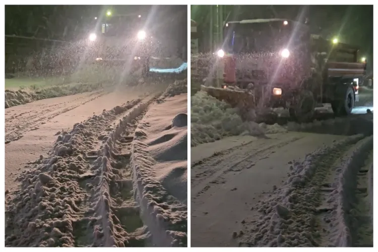 VIDEO. Trafic dificil în această dimineață și în Jucu: Nu ieșiți fără mașini echipate corespunzător de iarnă și cu haine adecvate