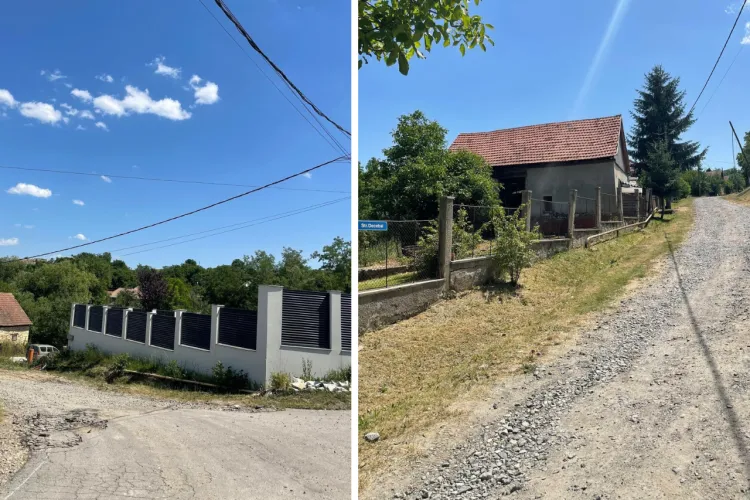 O comună din Cluj investește masiv: O stradă primește bandă dedicată de autobuz, trotuare noi și infrastructură care previne acumulările de apă