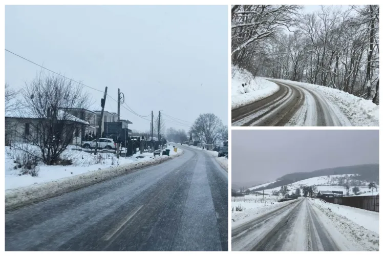 Așa arătă drumurile din Cluj la această oră. Autoritățile: Nu sunt drumuri blocate!/ Unde să sunați, însă, dacă aveți probleme cu deszăpezirea