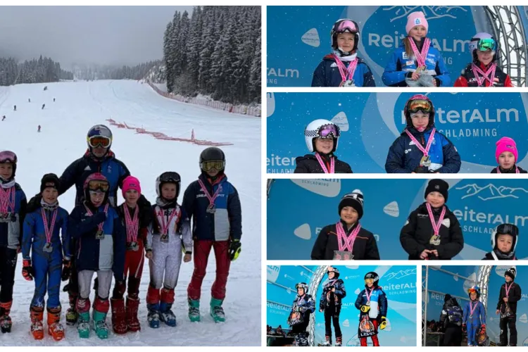Clujul scrie istorie pe pârtie: Micuții sportivi domină Nations Cup și urcă pe podiumurile europene. Au cucerit una dintre cele mai dificile pârtii