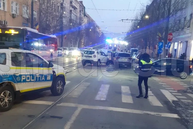 Accident grav pe strada Horea din Cluj-Napoca. Trafic puternic afectat la această oră. Circulați cu prudență