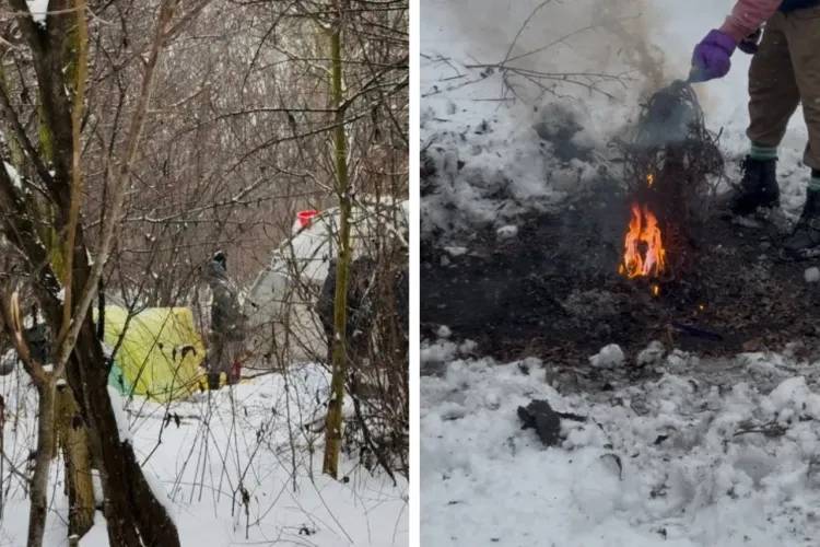 Imagini greu de privit chiar din Cluj-Napoca! Copilași tinuți în frig în locuințe impovizate lângă lac: „Este un risc major pentru cei mici!”