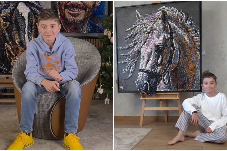 VIDEO. Brickasso, puștiul minune din Cluj care a uimit pe toată lumea cu operele sale din piese Lego. Străinii sunt la picioarele sale