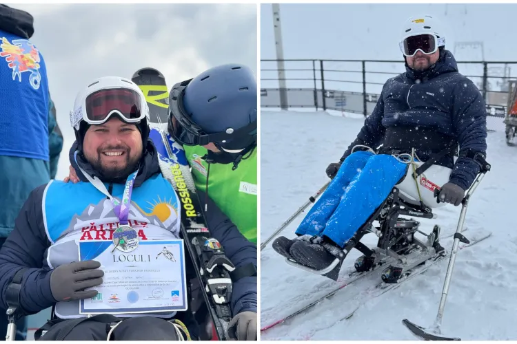 Fără limite! Povestea incredibilă a unui sportiv român ajuns pe podiumul internațional la schi adaptat, după o tragedie care i-a marcat viața FOTO