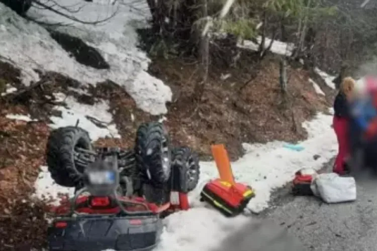 Câtă inconștiență! Un clujean fără permis, beat, a făcut accident cu ATV. Pasagerul a suferit răni, dar au fugit de la locul faptei. Apoi au mers la spital
