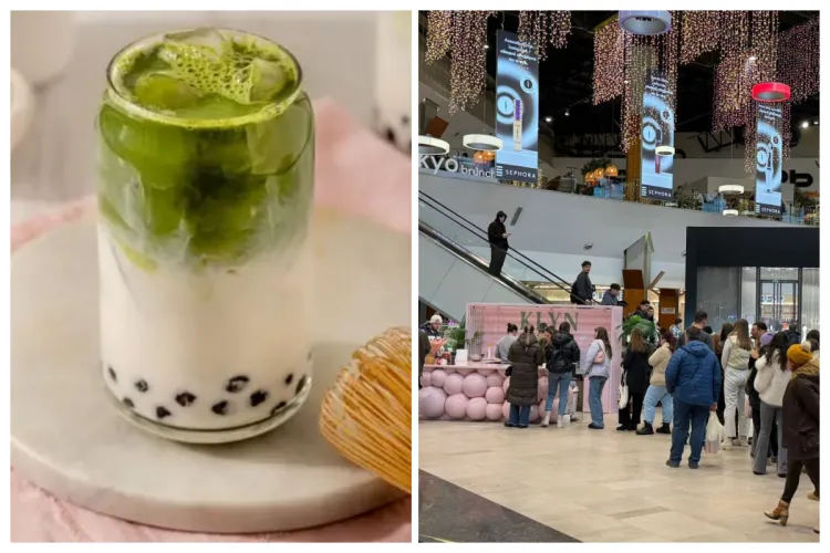 Două tinere clujence au recreat celebra băutură Matcha: Cu cireșe, banane sau zmeură, Make your own matcha, la Iulius Mall Cluj!