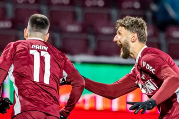  CFR Cluj strălucește în etapa 23 din Superliga! Patru jucători și antrenorul echipei clujene au ajuns în echipa ideală