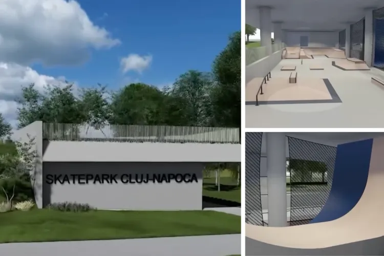 VIDEO. Skatepark revoluționar în Cluj! Primăria a adjudecat licitația: Zone pentru skateboard și biciclete, bowl, foam-pit și facilități smart pentru toți