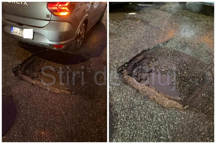 Primăria Cluj, acuzată că nu a fost în stare de 9 luni să astupe o groapă uriașă din Mărăști: „E «celebră». S-au făcut zeci de sesizări. Degeaba” FOTO