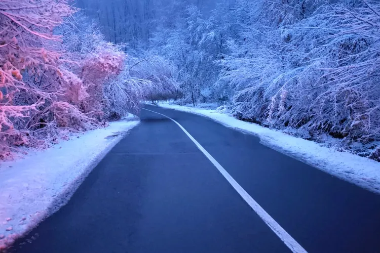 Iarna nu a plecat de tot din Cluj! Zeci de utilaje acționează non-stop pe drumuri județene pentru deszăpezire și combaterea poleiului