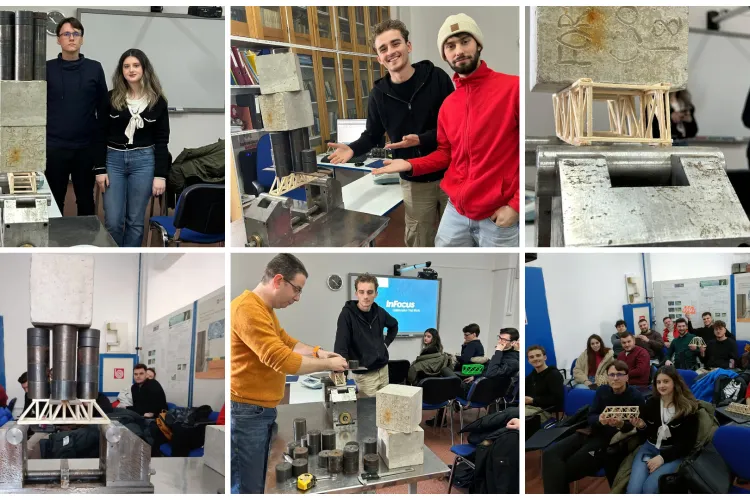 Studenții UTCN Cluj demonstrează că ingineria se poate face și cu bețe de chibrit: Structuri spectaculoase care au susținut până la 35 de kilograme