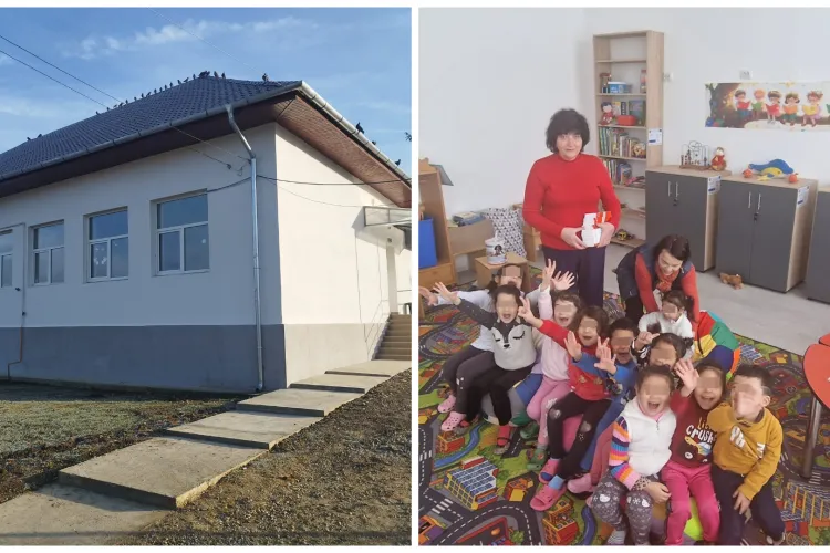 Zeci de copii din Cluj revin în bănci după ce grădinița lor a fost reparată: Fenomenele meteo extreme de anul trecut au distrus tavanul și acoperișul