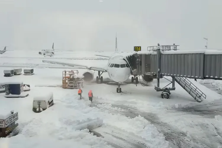 VIDEO. România e blocată de ninsori și viscol! 15 zboruri anulate, niciun avion nu pleacă de la Cluj spre București. Cât va mai dura situația?