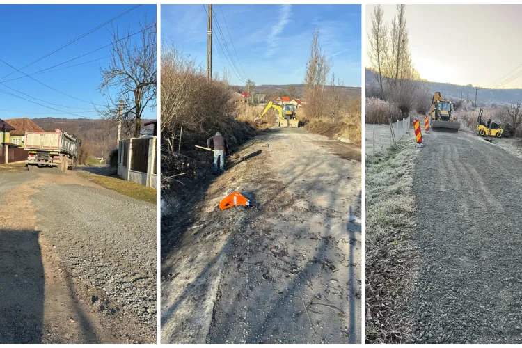 Investiție vitală pentru o comunitate din Cluj: Un drum a fost refăcut cu sprijinul Consiliului Județean după distrugerile provocate de furtuni