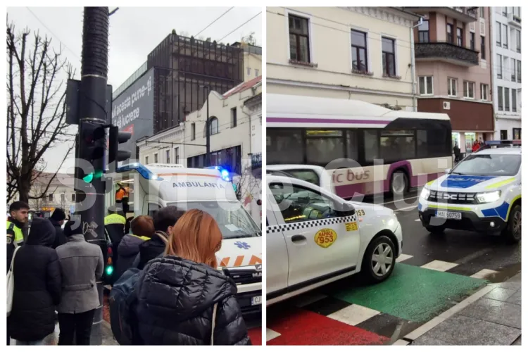 Cum s-a petrecut accidentul din centrul Clujului, în care un pieton cetățean străin a fost lovit de un taximetrist în timp ce traversa. Era băut
