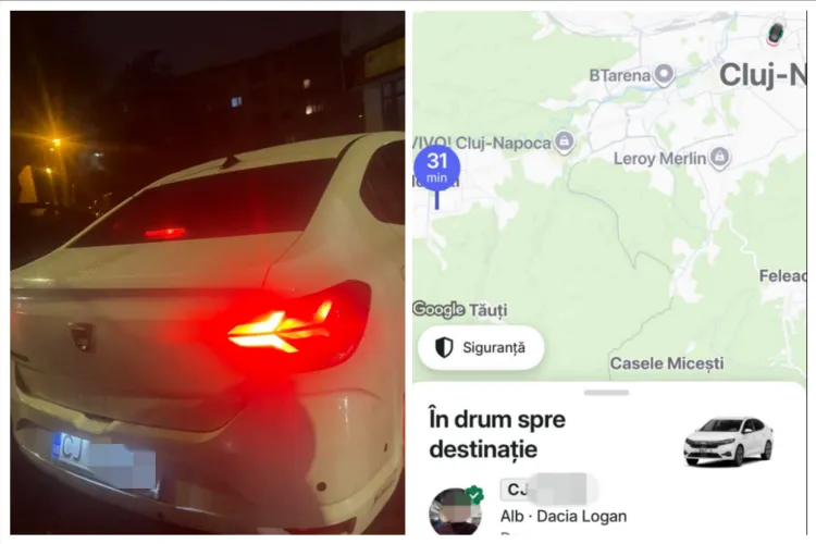 Experiență urâtă a unei clujeance cu un șofer Bolt: „M-a dat jos din mașină cu fetița de 4 ani, că am refuzat să anulez cursa, să nu plătească el comision”