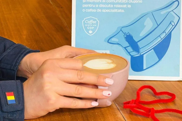 De Dragobete, polițiștii ies la cafea cu clujenii și vorbesc despre iubirea care poate deveni pericol: Semnalele din spatele relațiilor „perfecte”