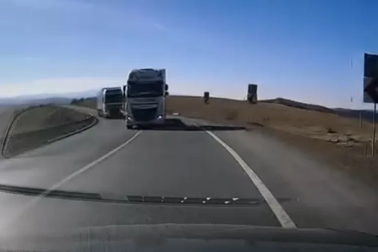 VIDEO Depășire nebună cu un TIR în curbă – imaginile care au revoltat șoferii clujeni