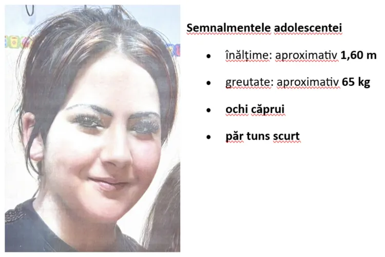 Alertă în Cluj: O adolescentă de 15 ani a dispărut după ce a plecat la școală. Poliția cere ajutorul populației: Dacă aveți informații, sunați la 112!
