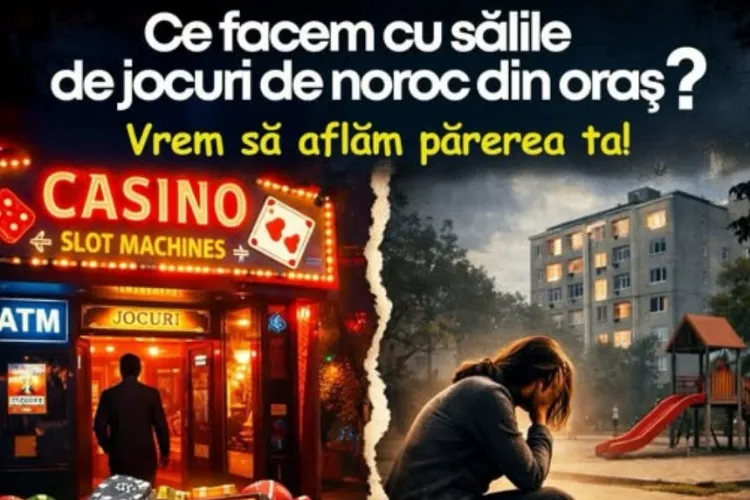 Începe „marea curățenie” a sălilor de jocuri de noroc la Cluj? Primarul din Turda consultă cetățenii: „Le interzicem sau le limităm?”