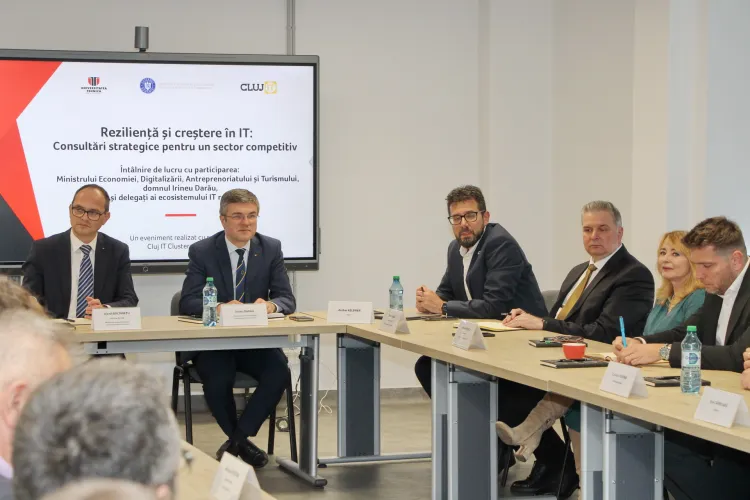 Marele plan pentru IT-ul României, pus la punct la Cluj: Ministrul Economiei și membrii ai universității au stabilit ce urmează
