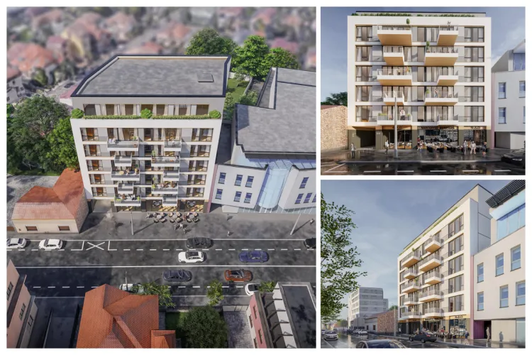 Bloc cu 6 etaje într-o zonă de „aur” a Clujului, blocat deocamdată de arhitecți în Comisia de Urbanism. Două case „rase” ca să facă loc blocului