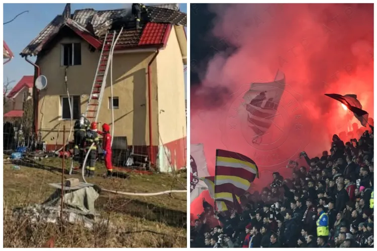 Fanii CFR Cluj se mobilizează pentru a ajuta un suporter căruia i-a luat foc casa FOTO 