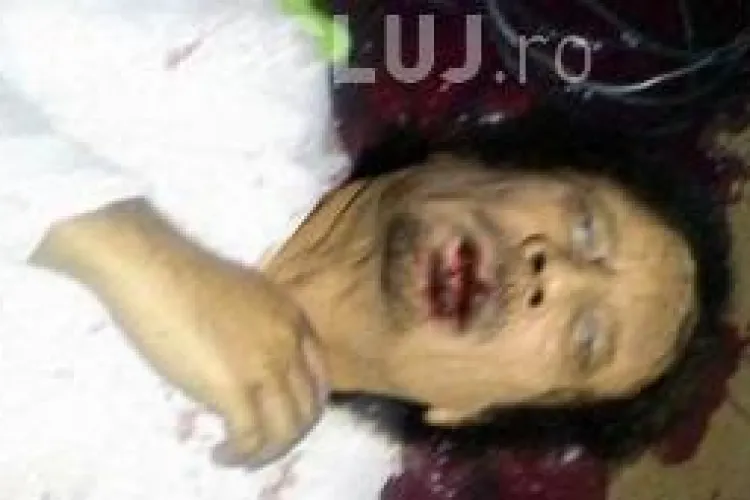 Fotografie cu Gaddafi mort, circula pe internet FOTO
