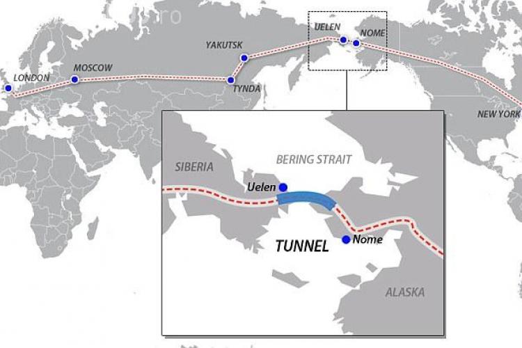 Un tunel de 105 kilometri va asigura legatura intre Rusia si Statele Unite