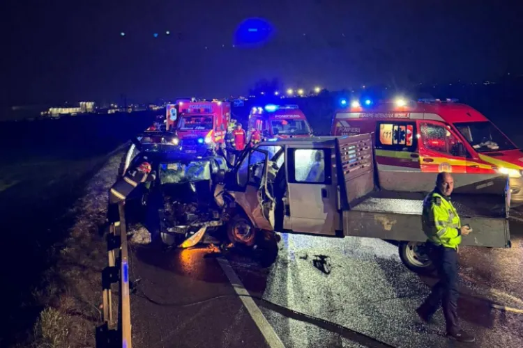 VIDEO. Cum s-a produs accidentul grav de pe centura Clujului din seara asta: Șase tineri răniți după o depășire neregulamentară