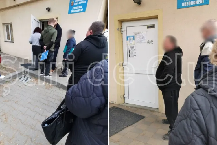 FOTO. Clujenii stau la coadă pentru a-și plăti impozitele, pentru a nu pierde reducerea de 10% oferită de Primărie: „Stăm de 25 minute la coadă”