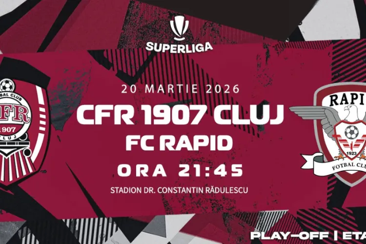 Meci de foc la Cluj! CFR primește Rapidul într-un duel decisiv pentru play-off