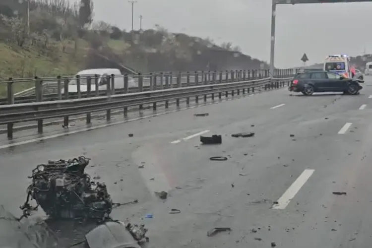 VIDEO: Accident pe Autostrada Transilvania A3, ACUM: Pompierii au mers cu descarcerarea. Doi bărbați răniți primesc îngrijiri medicale