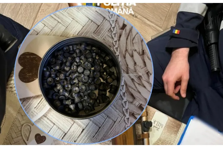 ARSENAL SECRET într-o casă din Cluj! O femeie și-a dat soțul de gol după o ceartă violentă. Polițiștii au găsit o armă și peste 100 de bucăți de muniție