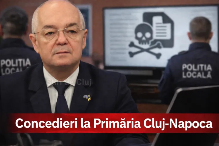 Concedieri la Primăria Cluj-Napoca. Câți angajați vor rămâne în Primărie, la Poliția Locală și Evidența Populației. Decizie cruntă pentru Emil Boc!