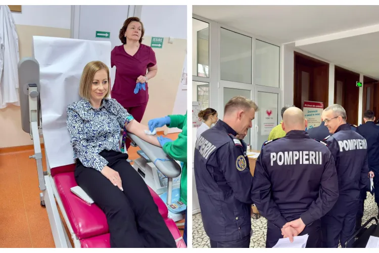 Gest de solidaritate la Cluj! Pompieri, polițiști și militari au donat sânge. Prefecta Maria Forna, în prima linie: „Este un act extrem de important”